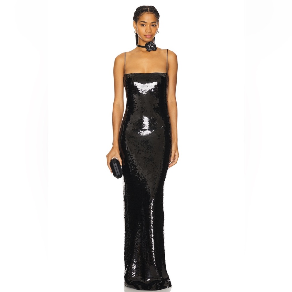 Elegant Black Sequin Dress